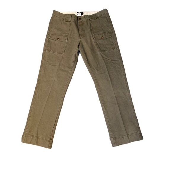 Vintage L.L. Bean Men's Khaki Green Casual Dress Pants Size 38 - Picture 2 of 5